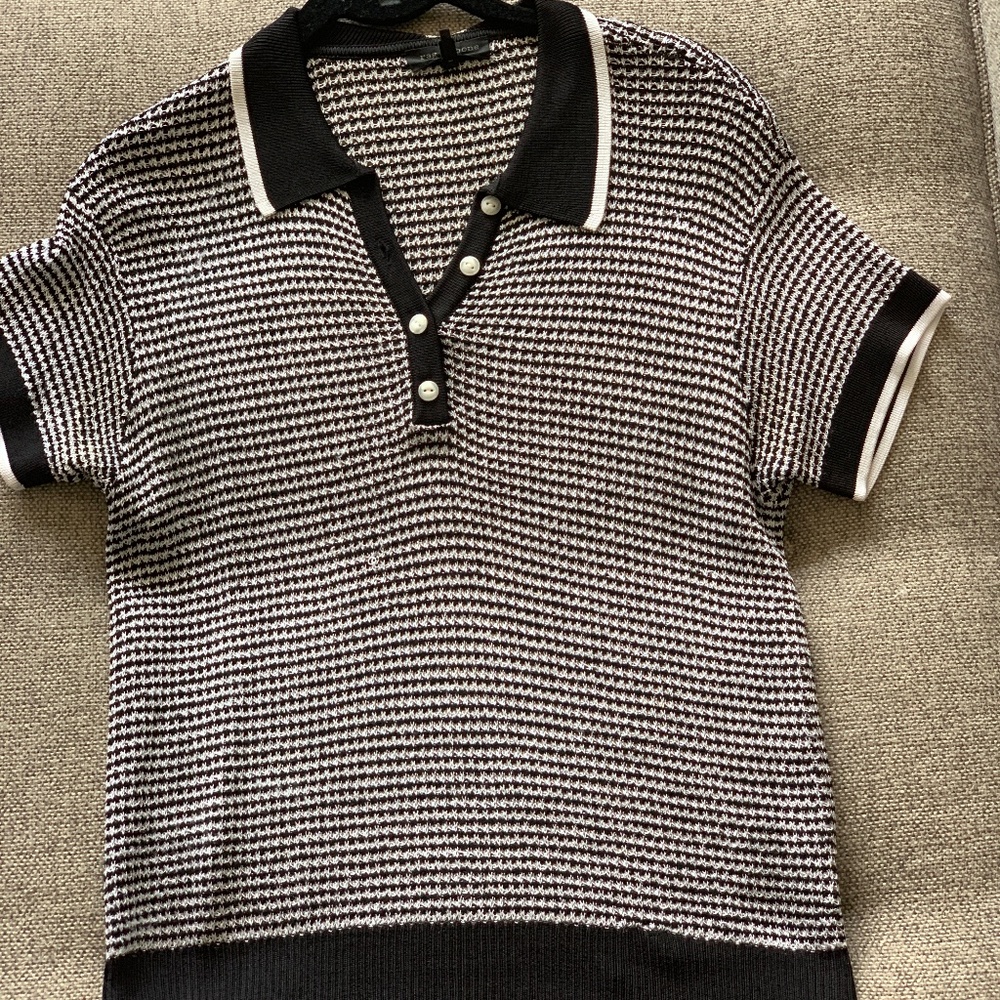 Rag & Bone B&W woven collared shirt